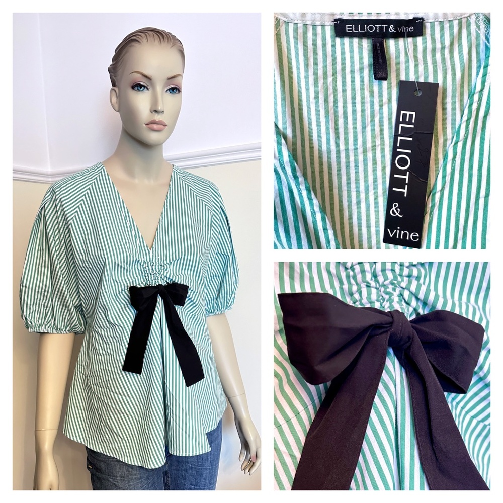 Elliott & Vine feminine bow blouse